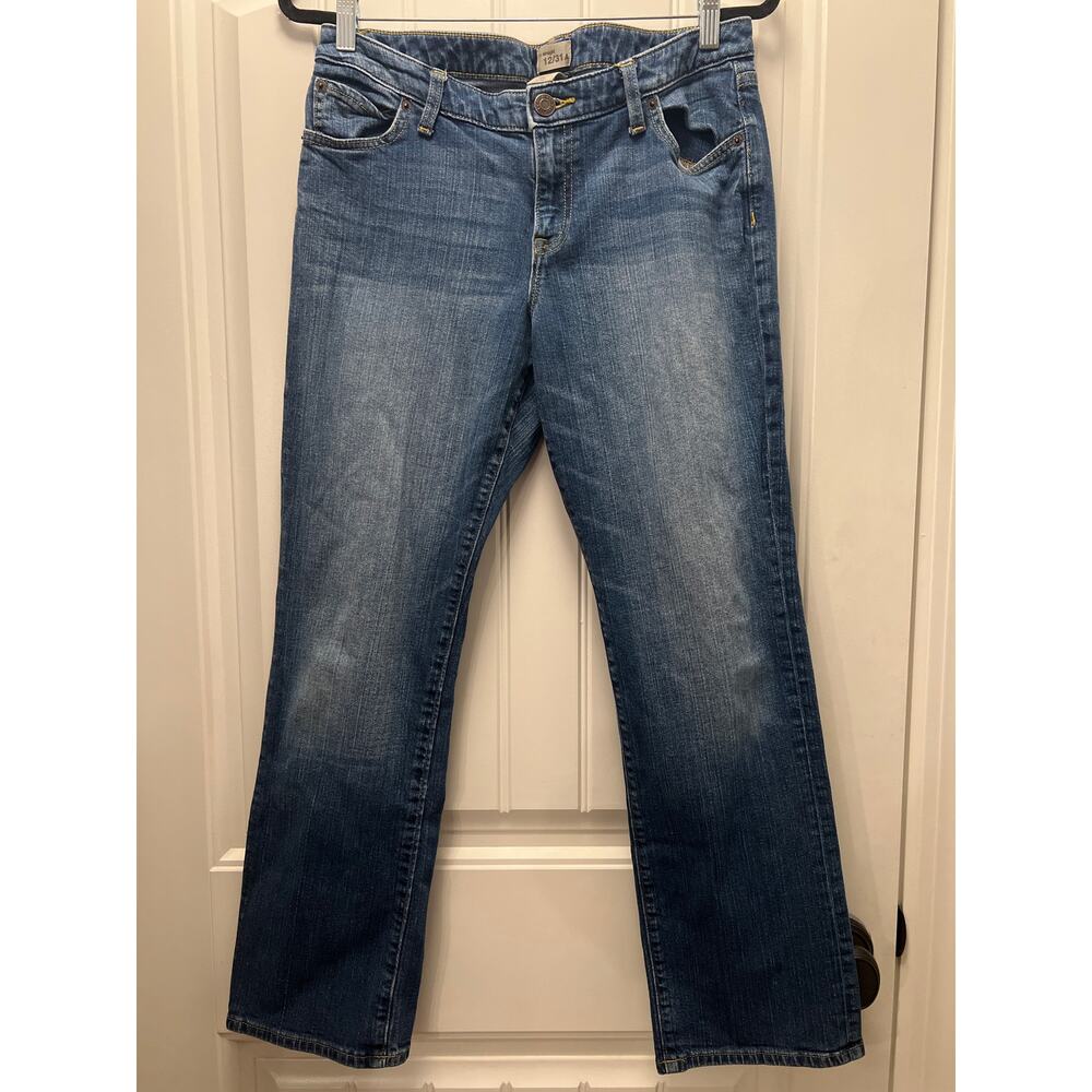 Gap Women’s Mid Rise Stretch Curvy Straight Ankle Denim Jeans Size 12/31 Blue